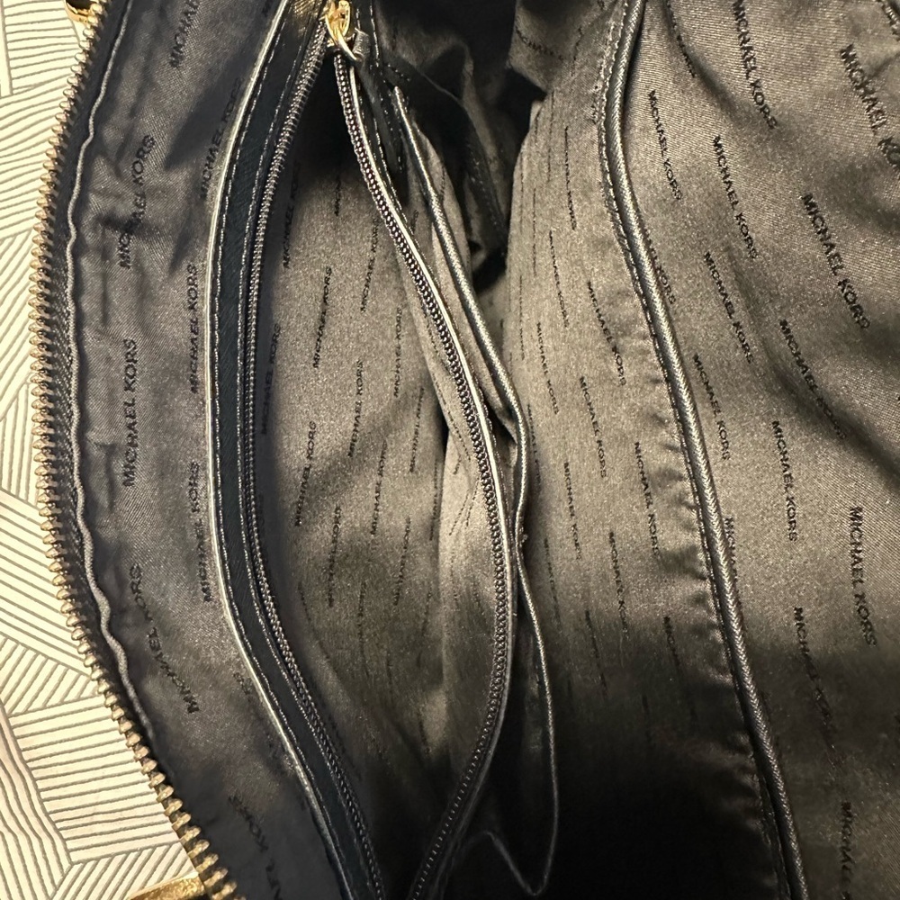 Michael Kors Black Leather Tote - Picture 5 of 12